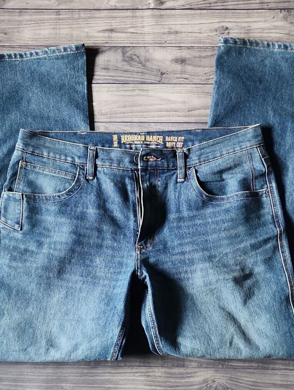 RedHead Men's Blue Boot Cut Jeans 38x32